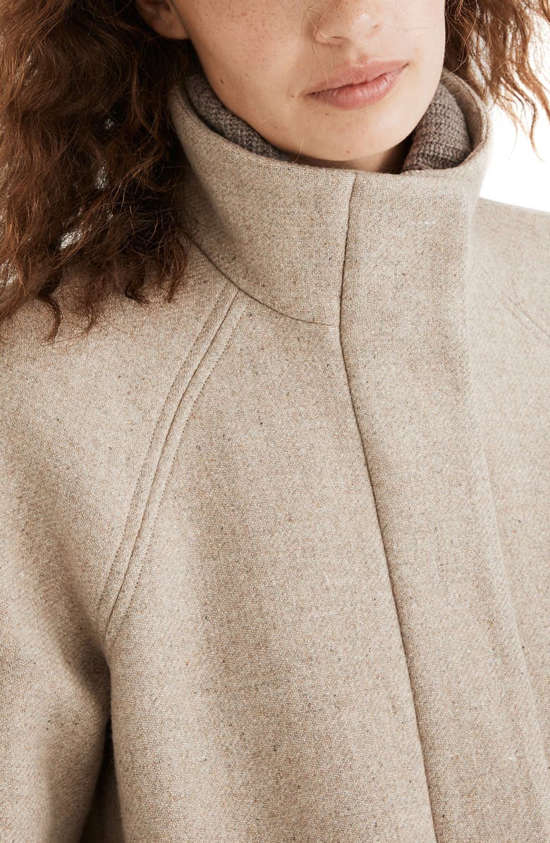 Madewell Estate Cocoon Insuluxe Fabric Coat, Alternate, color, Oatmeal