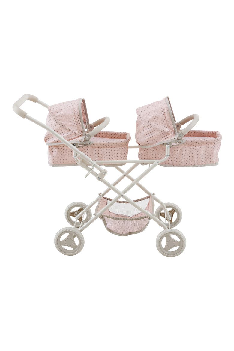 Olivia's Little World Double Bassinet Play Stroller, Alternate, color, PINK