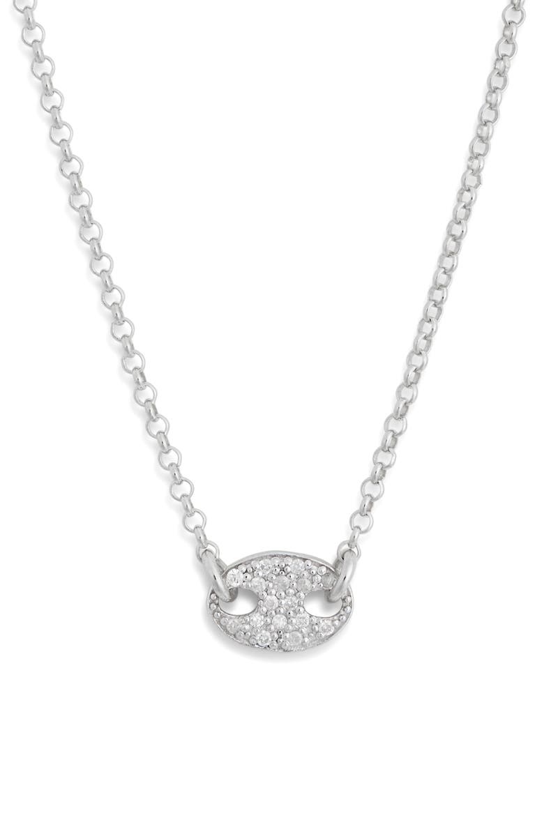 MESHMERISE Pavé Diamond Pendant Necklace - 0.15ct., Main, color, Silver