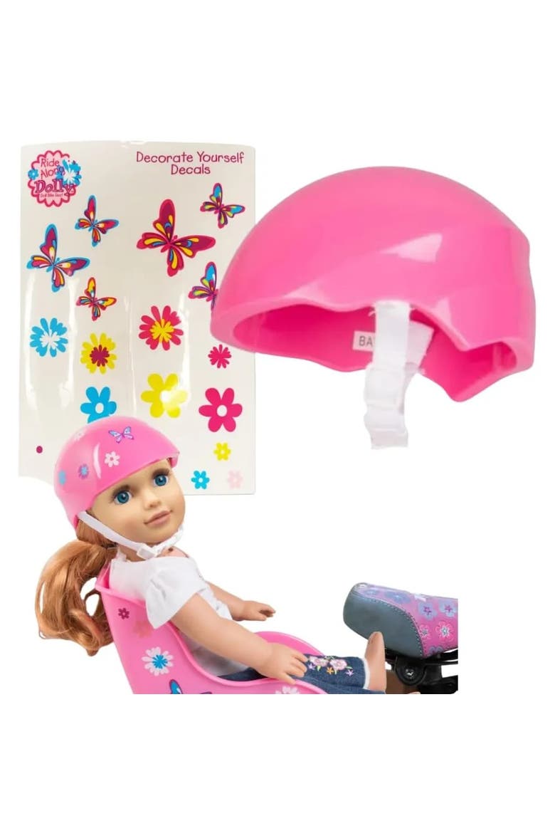 Bike Helmet Compatible with 18" Dolls, Main, color, Pink