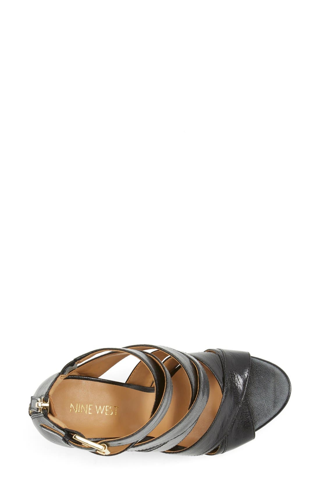 'Bonjorno' Platform Sandal, Alternate, color, BLACK LEATHER