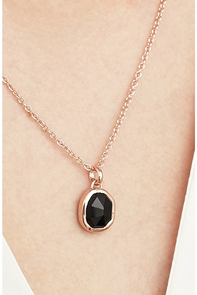 MV Siren™ Stone Pendant, Alternate, color, BLACK ONYX/ ROSE GOLD