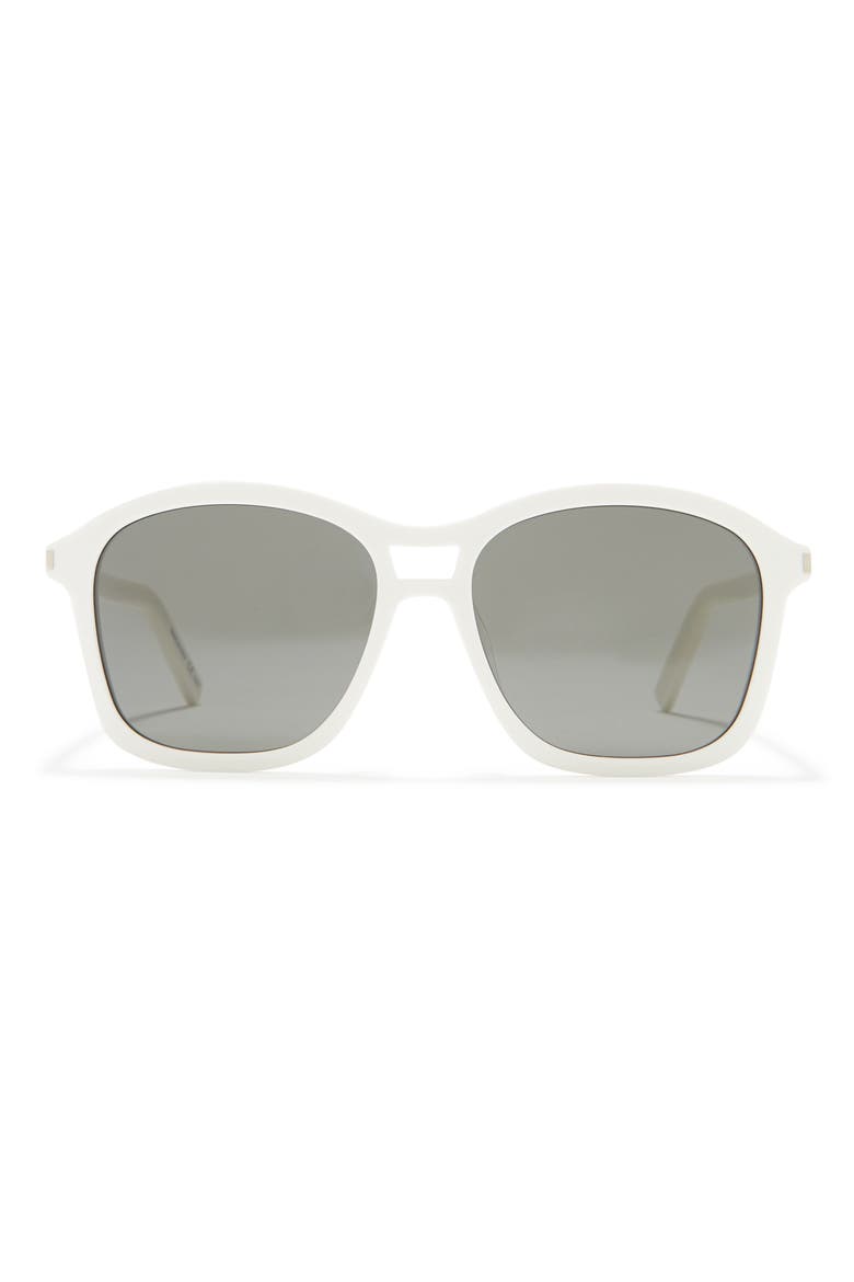 56mm Square Sunglasses, Main, color, IVORY IVORY GREY/GRY