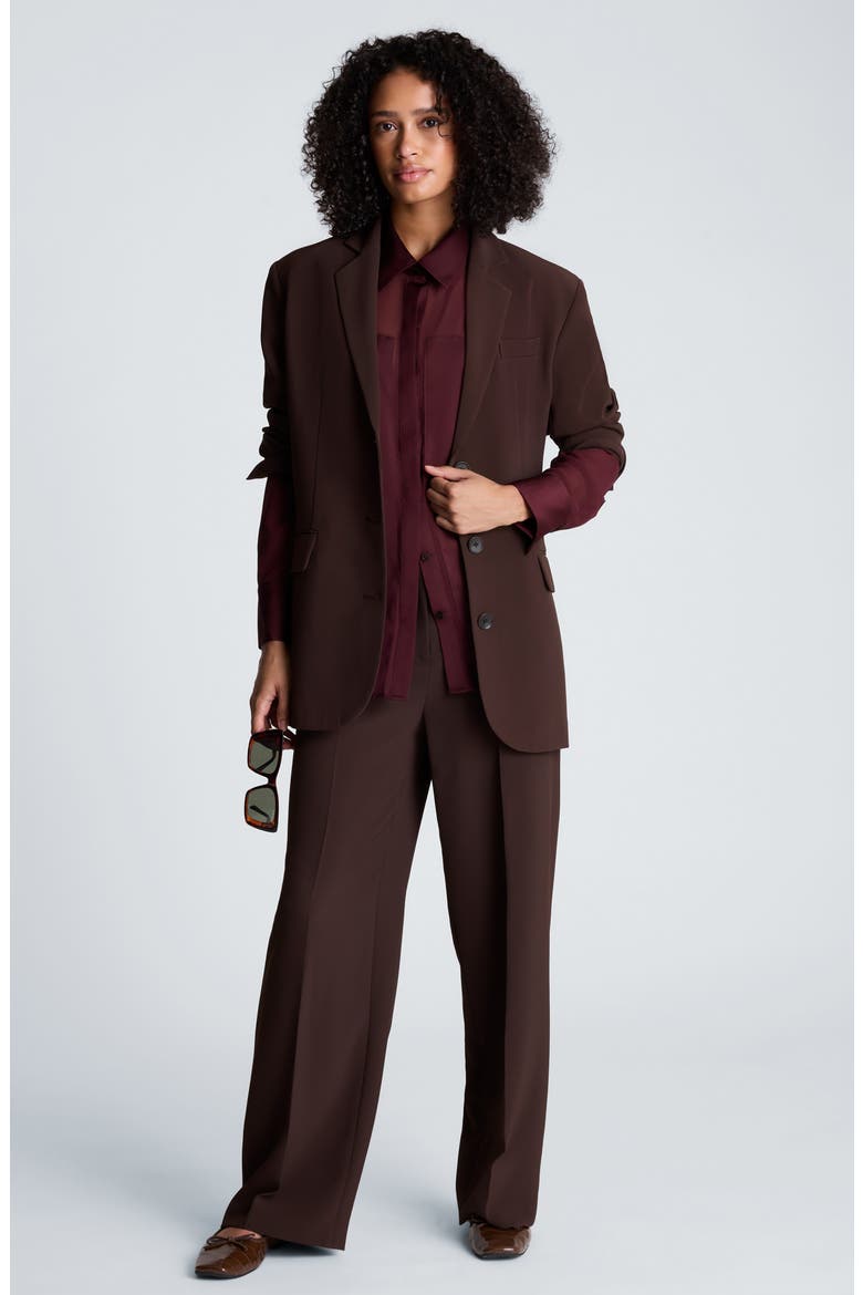 High Waist Wide Leg Slash Pocket Pants, Alternate, color, MEDIUM BARK