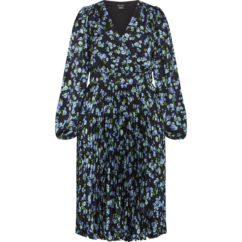 City Chic Nina Floral Midi Dress In Multi