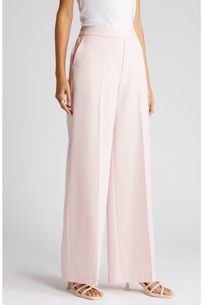 High Waist Wide Leg Pants, Alternate, color, PINK CHALK