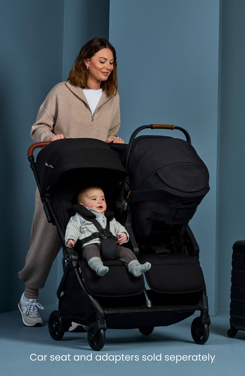 Silver Cross Jet Double Compact Lightweight Travel Stroller Bundle, Alternate, color, Black