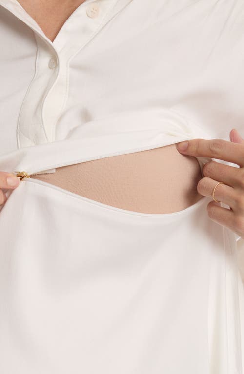 Cache Coeur Harry Maternity And Nursing Blouse In White