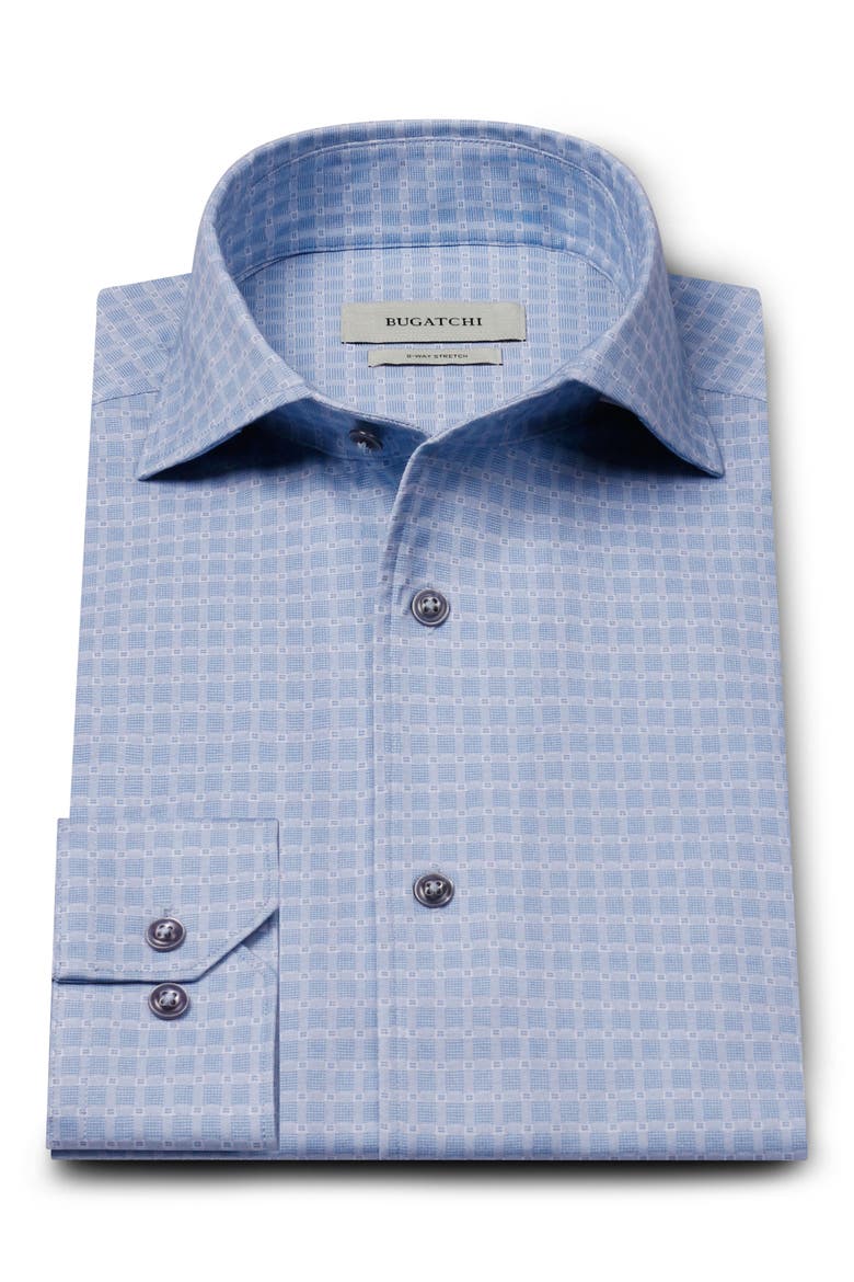 Devon OoohCotton Tech Grid Stretch Shirt, Alternate, color, HAZY BLUE