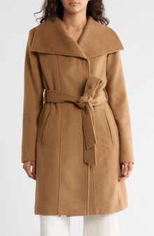 Bernardo Wool Blend Wrap Coat