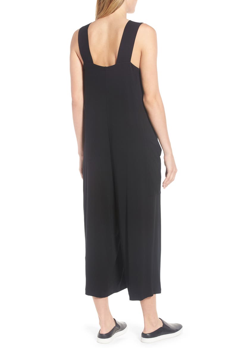 Crop Jersey Jumpsuit, Alternate, color, BLACK