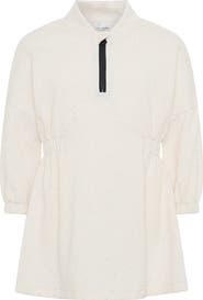 TINY TRIBE Kids' Half Zip Long Sleeve Sweatshirt Dress