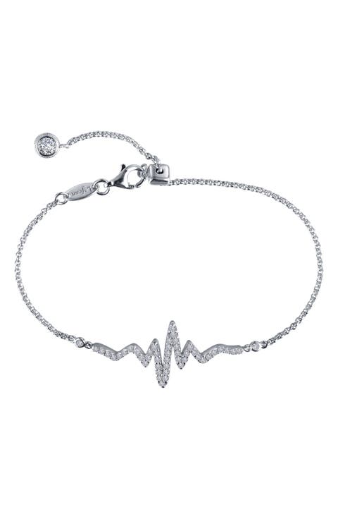 Heartbeat Simulated Diamond Bracelet