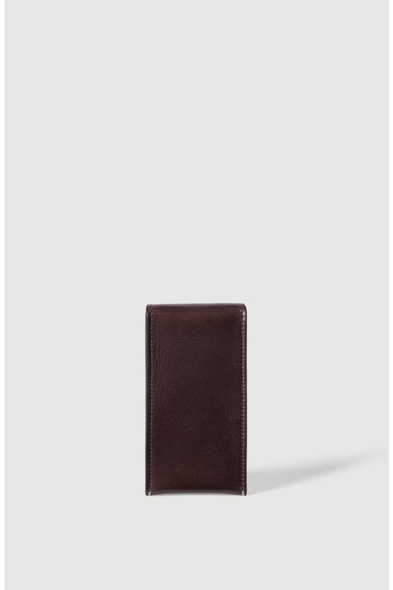 Grained leather watch holder, Alternate, color, Brown