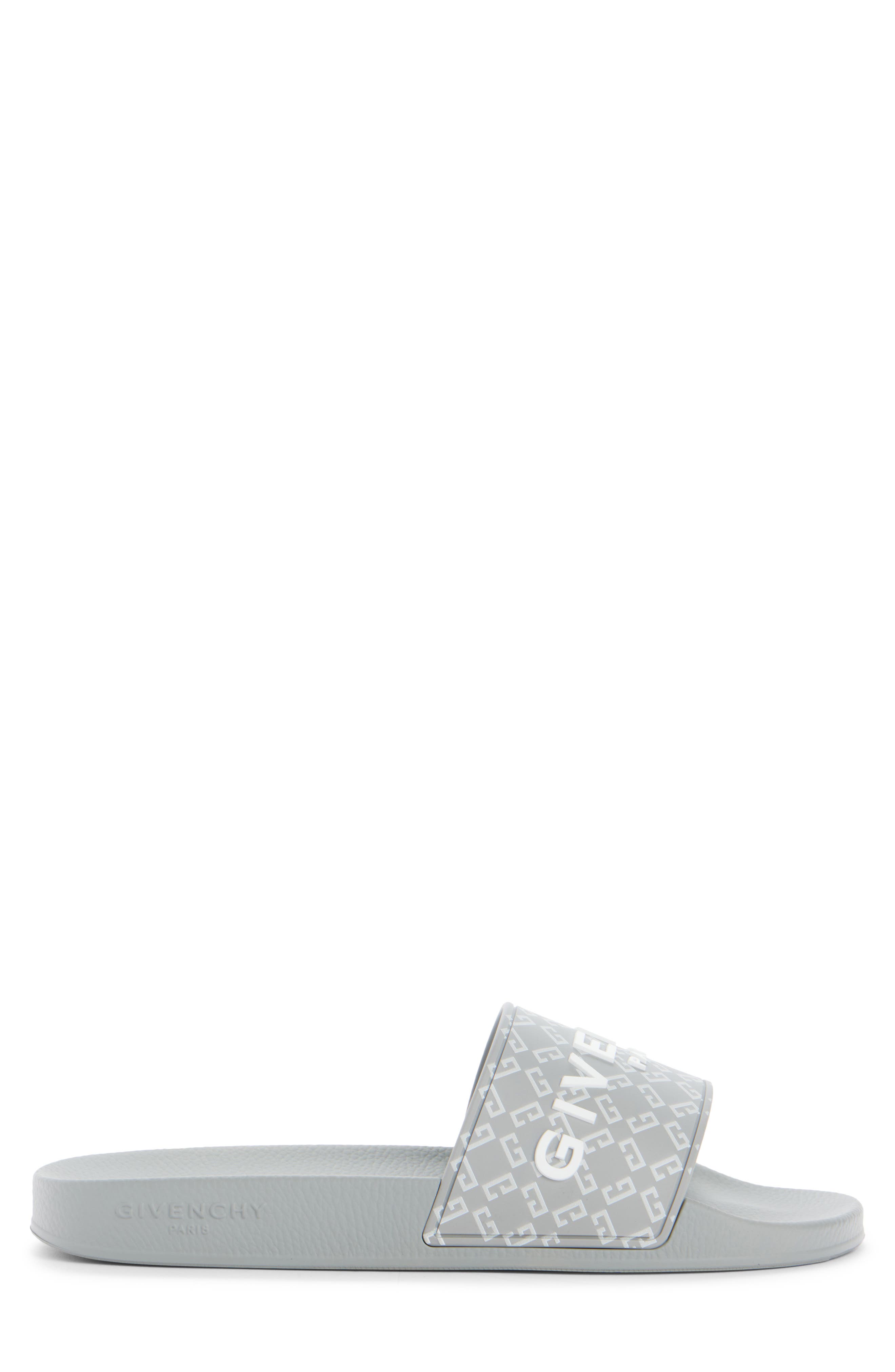 Logo Slide Sandal, Alternate, color, 030-MEDIUM GREY