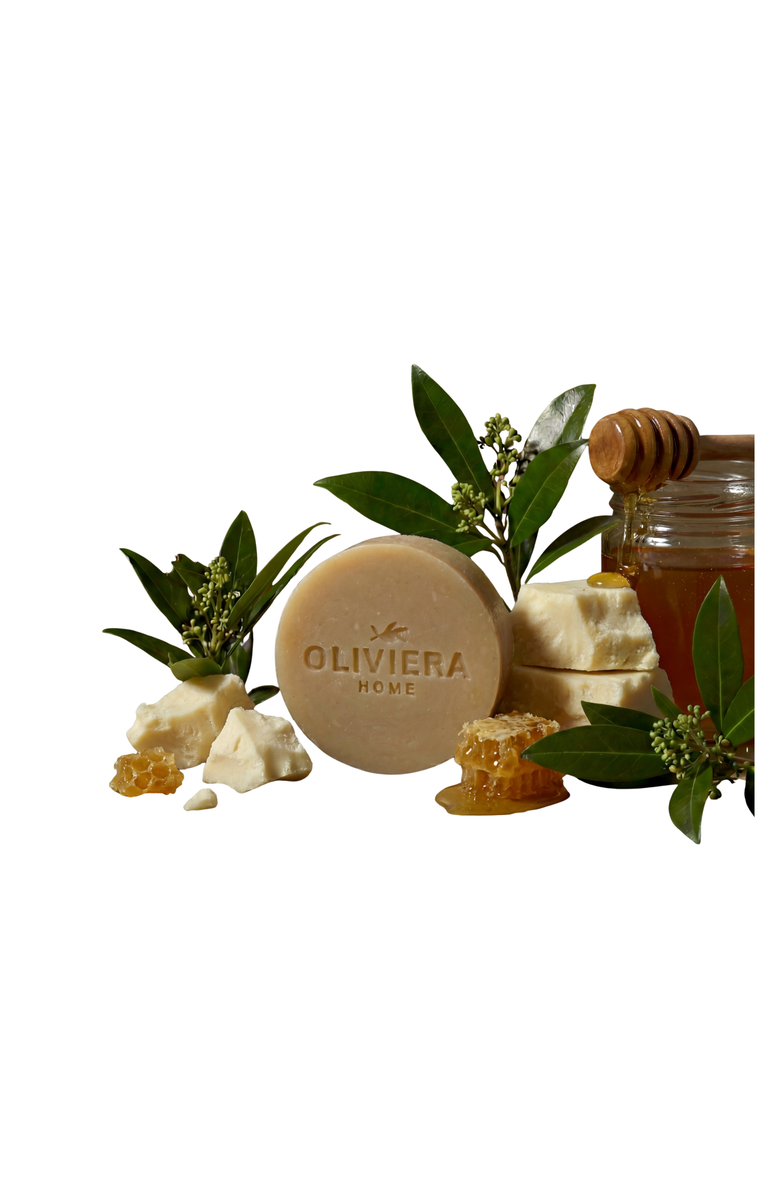 Oliviera Home Honey & Shea Bar Soap Trio, Main, color, Beige