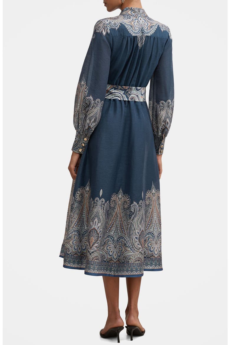 Lucena Print Long Sleeve Midi Dress, Alternate, color, DARK LUCENA PAISLEY