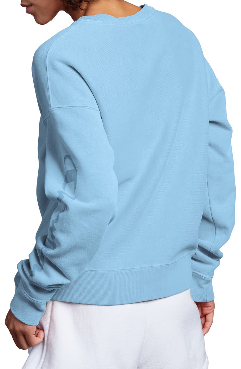 Champion Garment Dye Reverse Weave Sweatshirt, Alternate, color, 