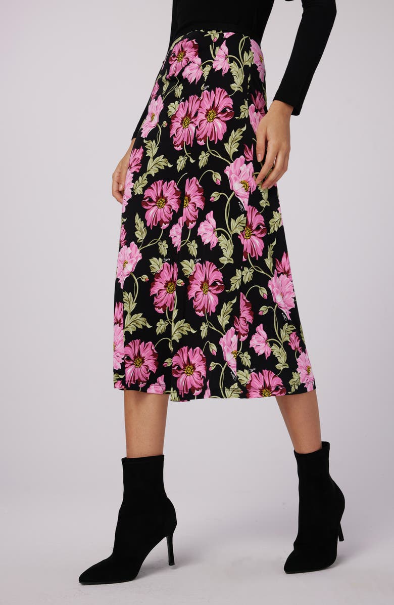 DVF Whitley Floral Midi Skirt, Alternate, color, 