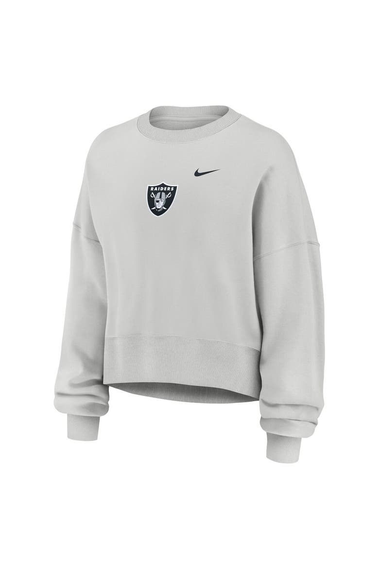 Women's Nike  Gray Las Vegas Raiders Oversized Primetime Phoenix Fleece Sweatshirt, Alternate, color, Gray