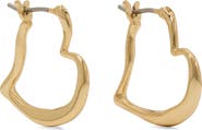 Kate Spade New York heart huggie hoop earrings