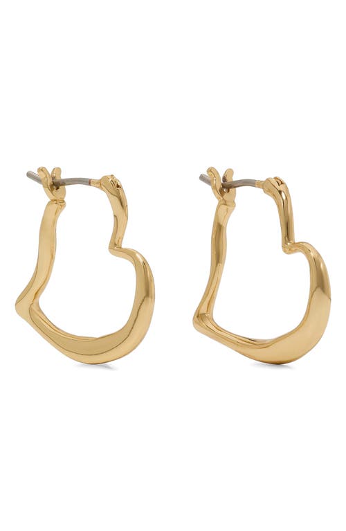 Kate Spade New York Heart Huggie Hoop Earrings In Gold