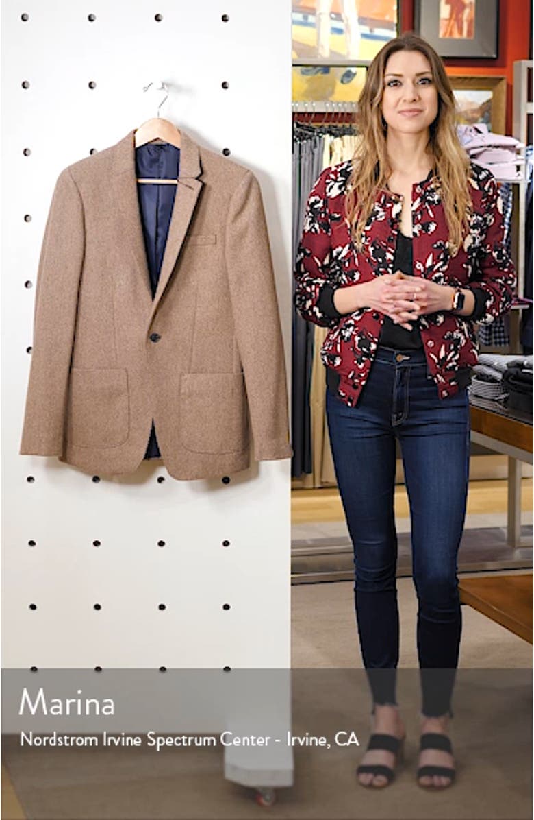 Skinny Fit Wool Blend Blazer, sales video thumbnail