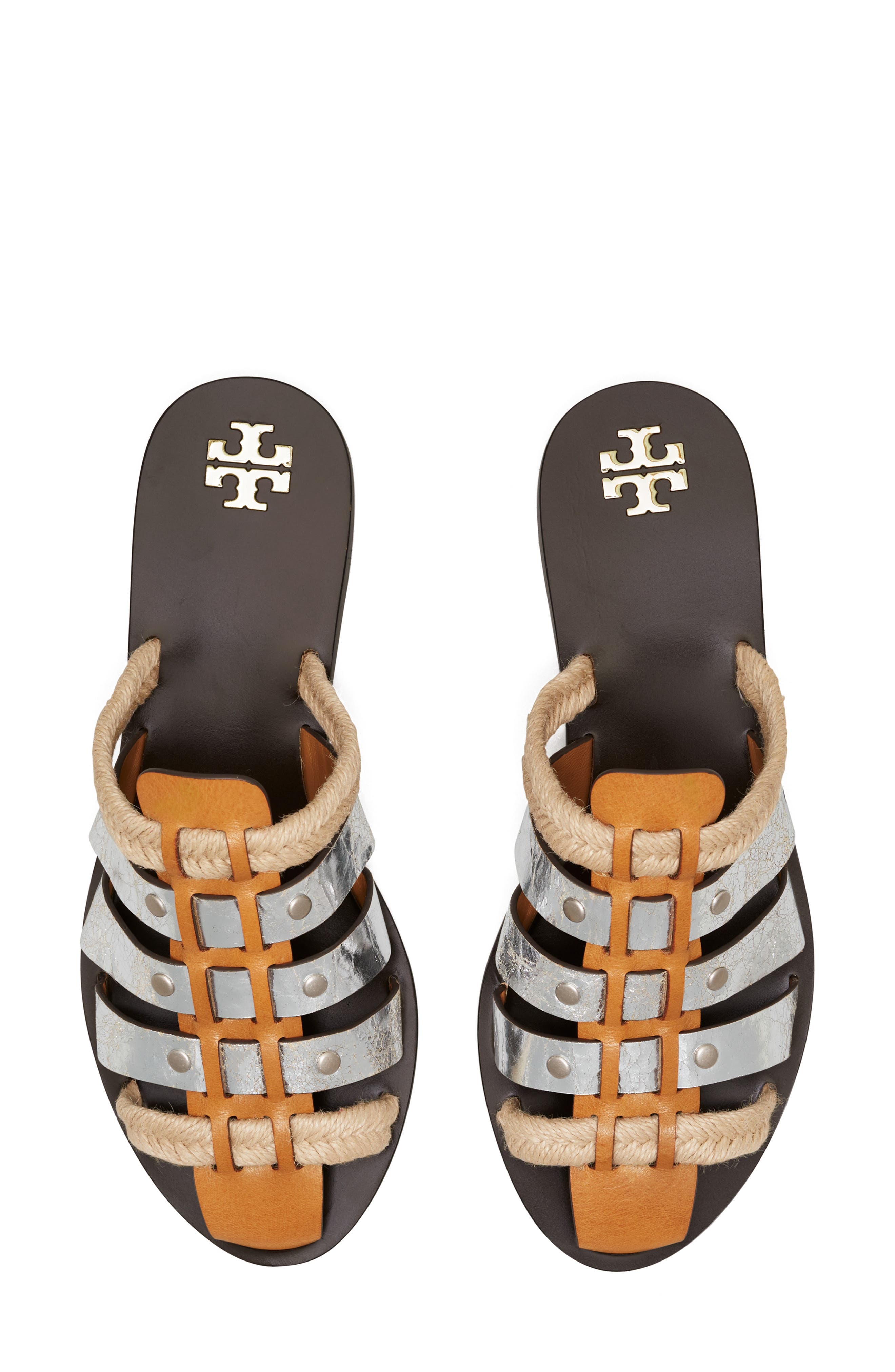 Tory Burch Mixed Media Fisherman Mule Sandal, Alternate, color, 