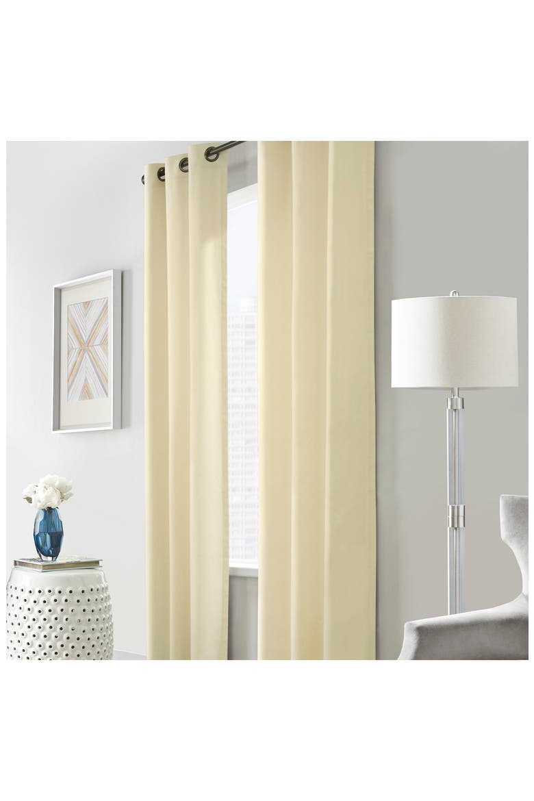 Set of 2 Cotton Curtain Panels, Alternate, color, NATURAL