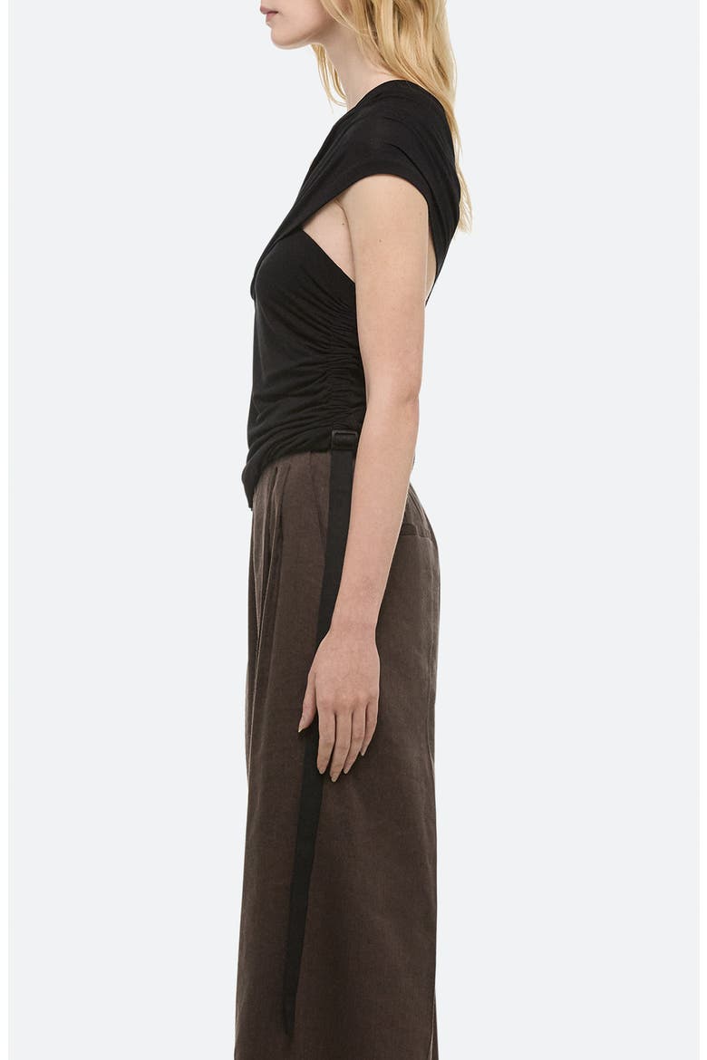 Wind Convertible Asymmetric Cutout Jersey Top, Alternate, color, BLACK