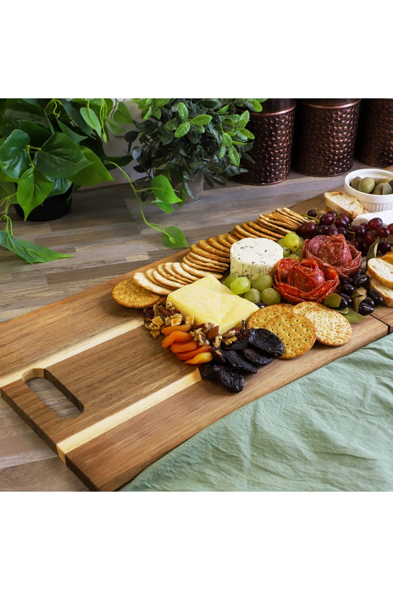 33 x 12 Inch Acacia Wood Folding Serving Board, Alternate, color, Acacia