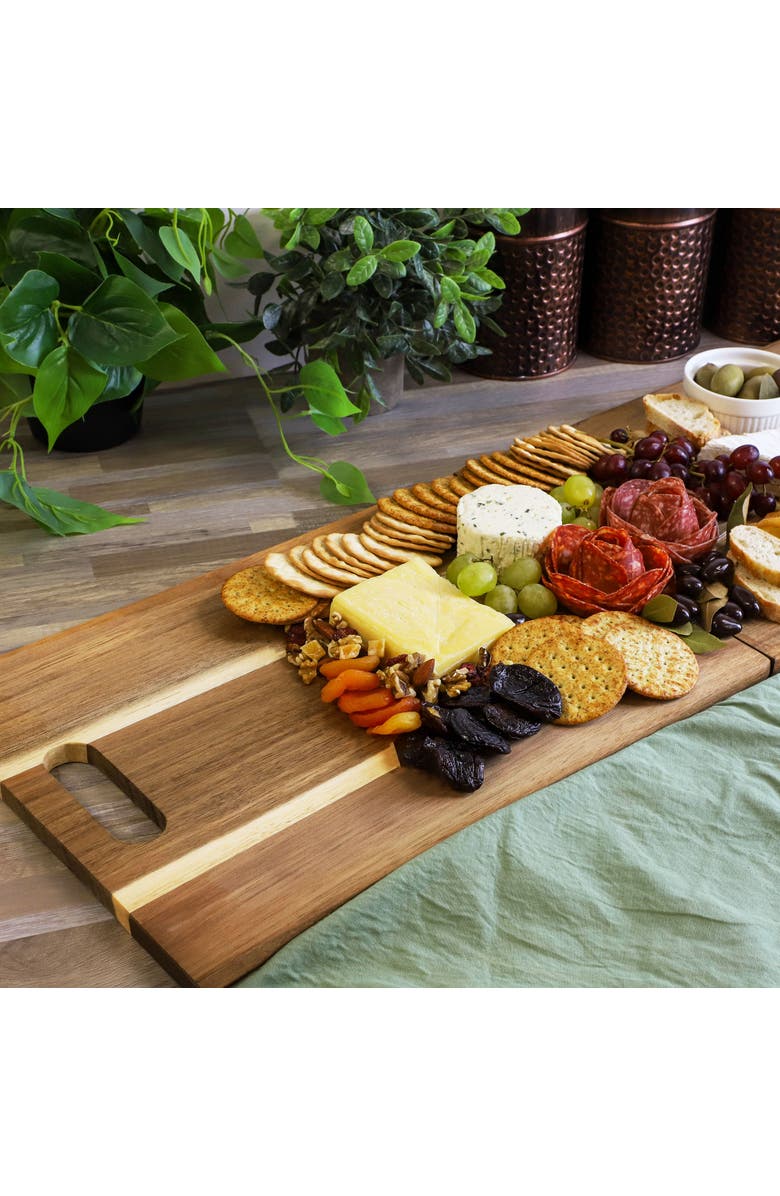 Megachef 33 x 12 Inch Acacia Wood Folding Charcuterie Serving Board, Alternate, color, Acacia