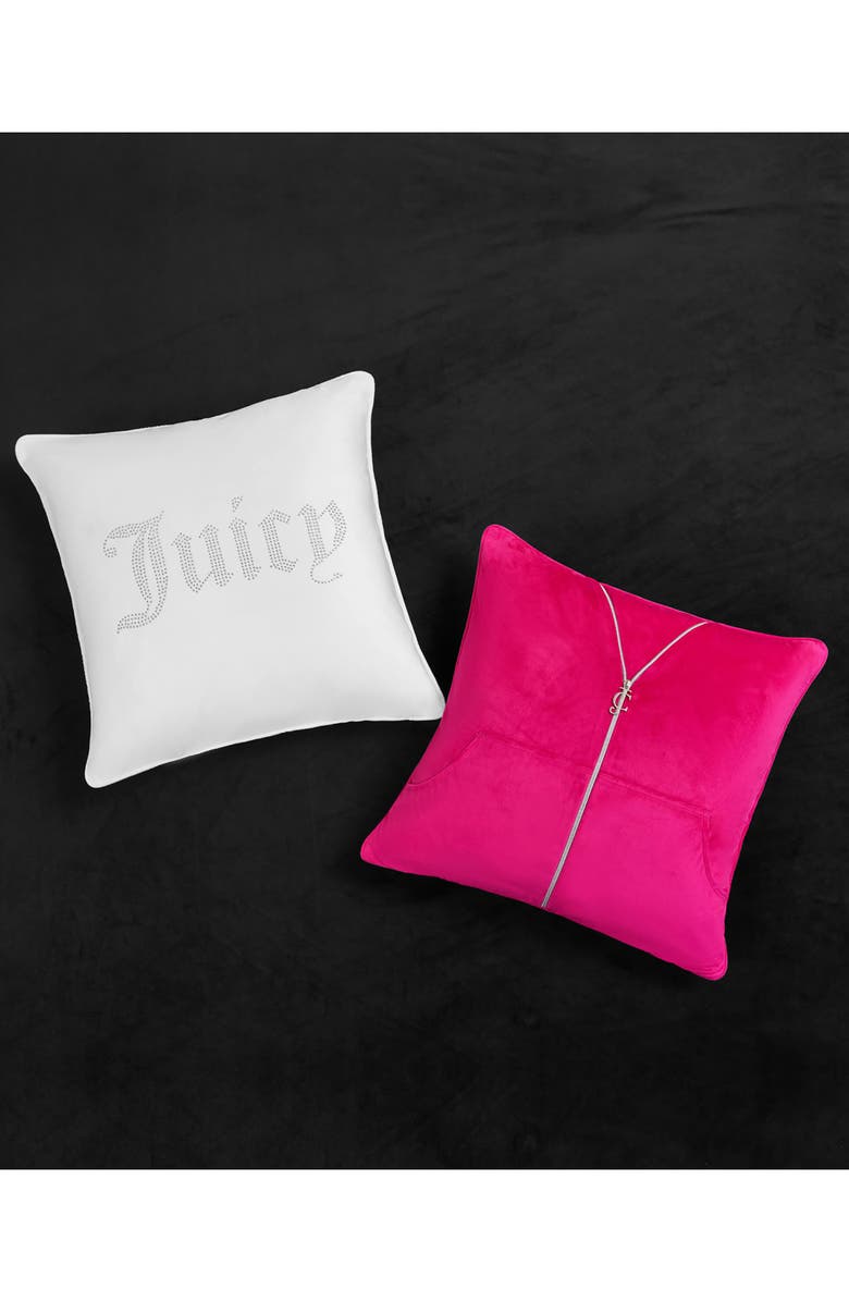 Juicy Couture Black Velour Comforter Set, Alternate, color, 