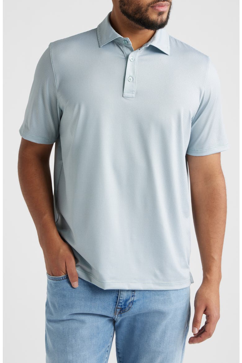 XC+™ Ace Micropattern Performance Golf Polo, Main, color, SAGE/ WHITE GINGHAM