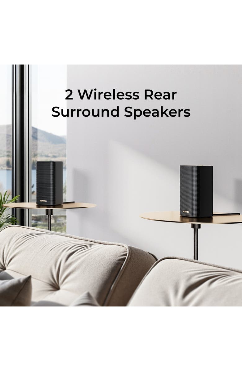 Ultimea Skywave Series 5.1.2ch Wireless Surround Sound System, Alternate, color, Black