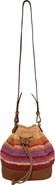Faherty Striped Bucket Bag