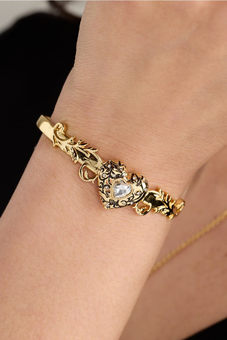 The Twilight Saga Bella & Edward Locket Cuff, Alternate, color, Gold