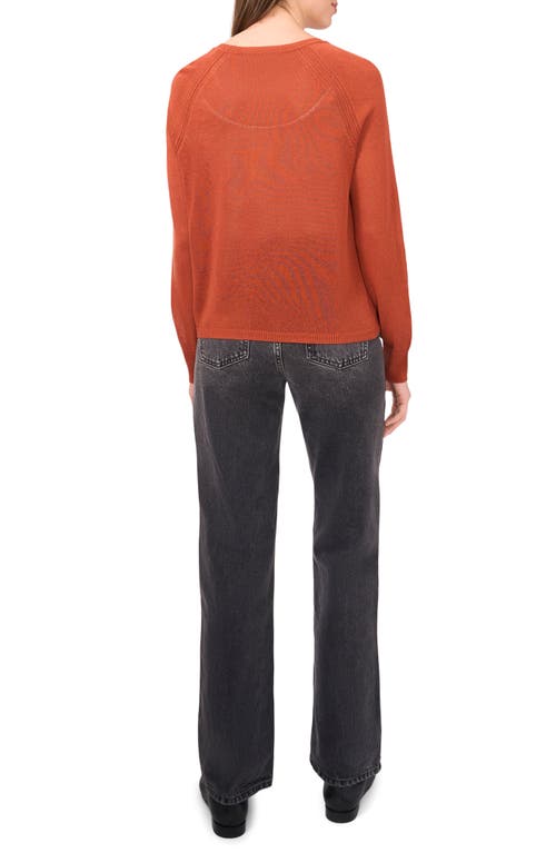 Halogenr Halogen(r) Crewneck Raglan Sleeve Sweater In Baked Clay