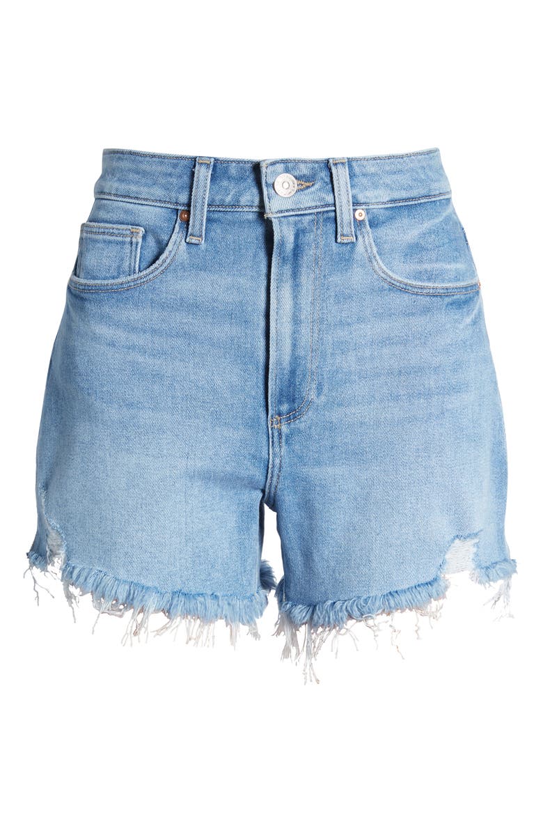 PAIGE Allure Raw Hem Denim Shorts | Nordstromrack