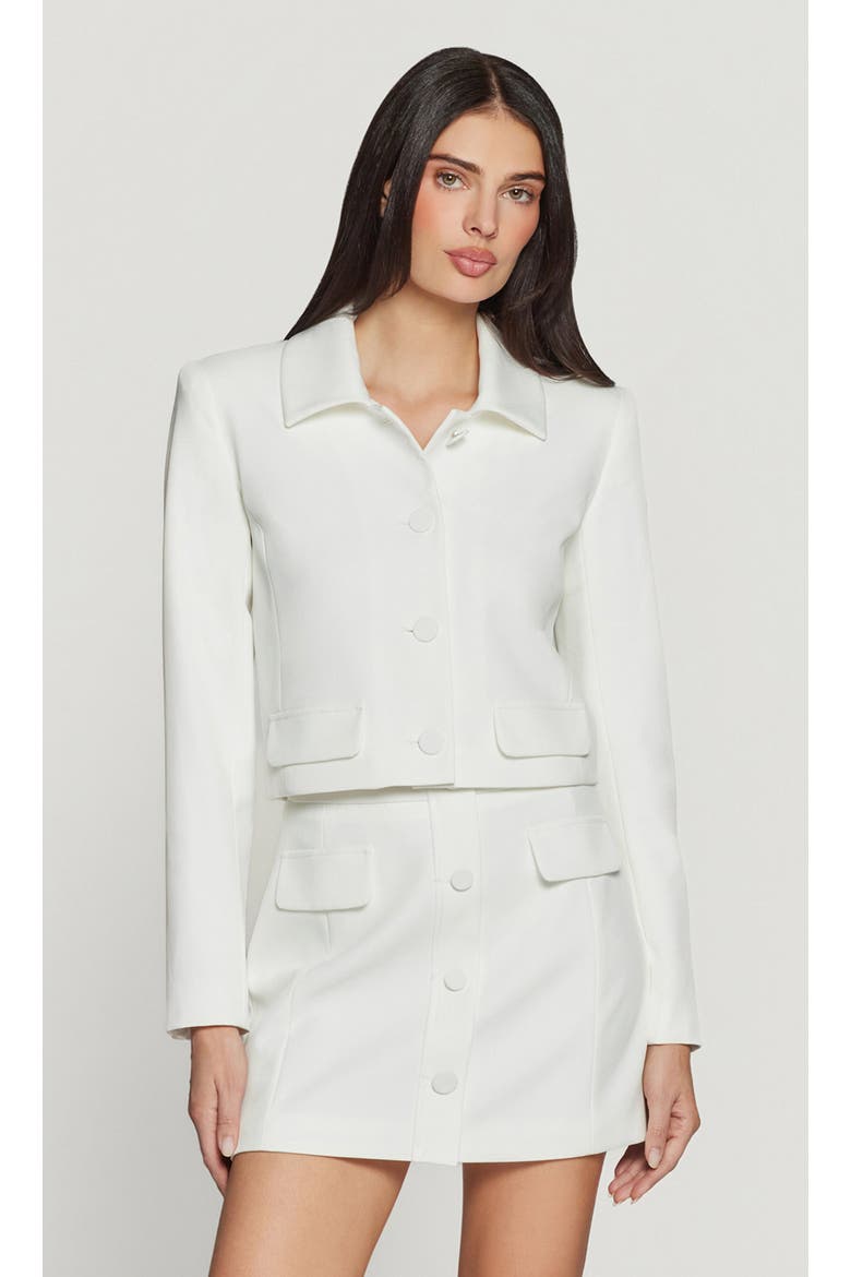 Luella Crepe Jacket, Main, color, White