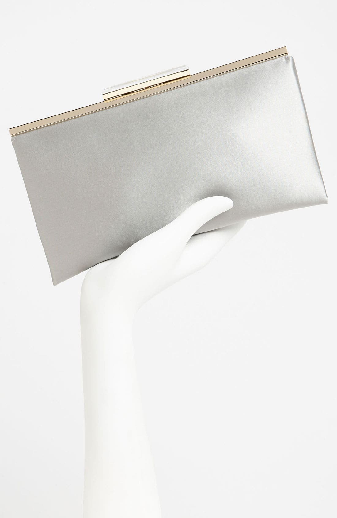 Crystal Topper Clutch, Alternate, color, SILVER