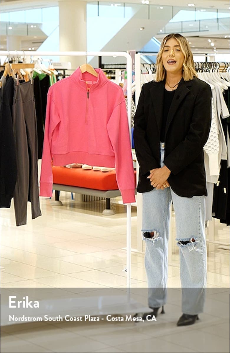 Cara Lite Half Zip Crop Sweatshirt, sales video thumbnail
