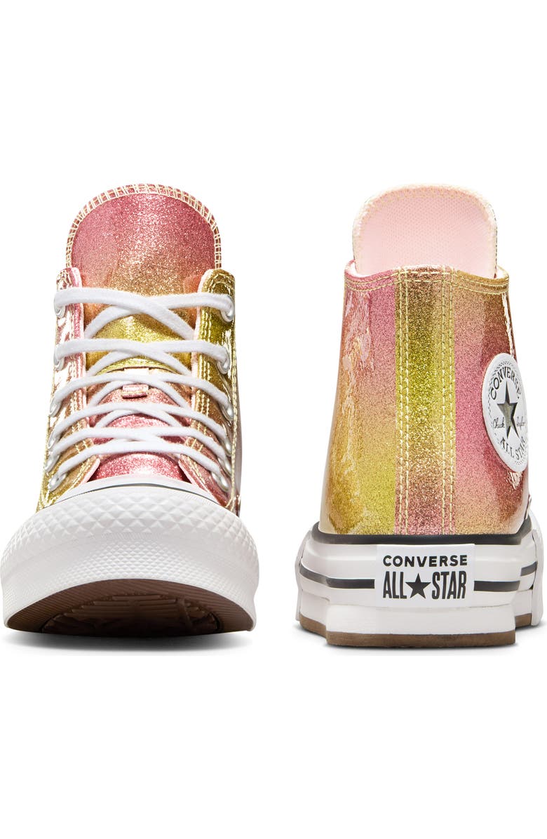 Converse Kids' Chuck Taylor<sup>®</sup> All Star<sup>®</sup> EVA Lift High Top Glitter Platform Sneaker, Alternate, color,