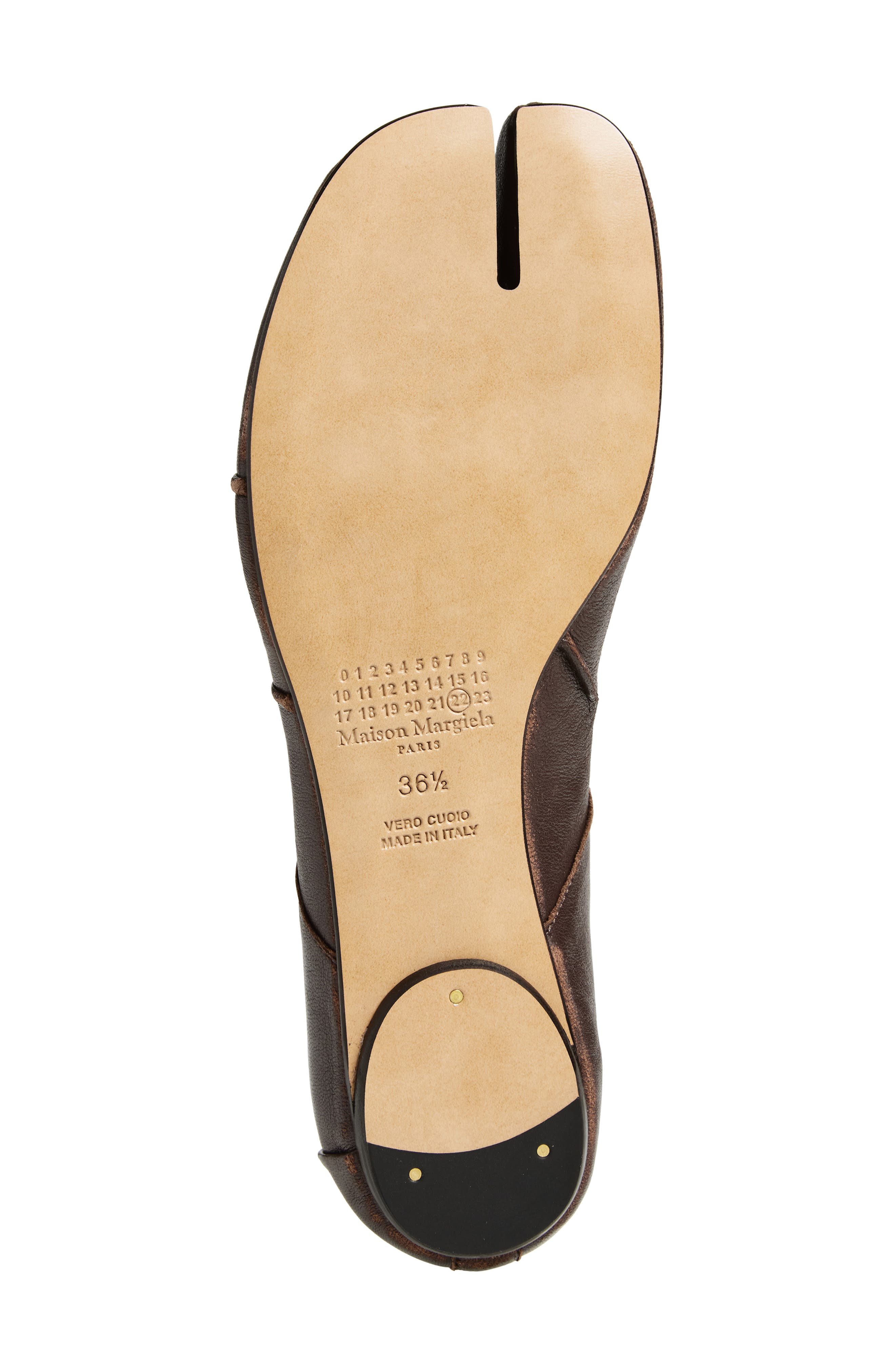 Maison Margiela Tabi Ballerina Flat, Alternate, color, Moka