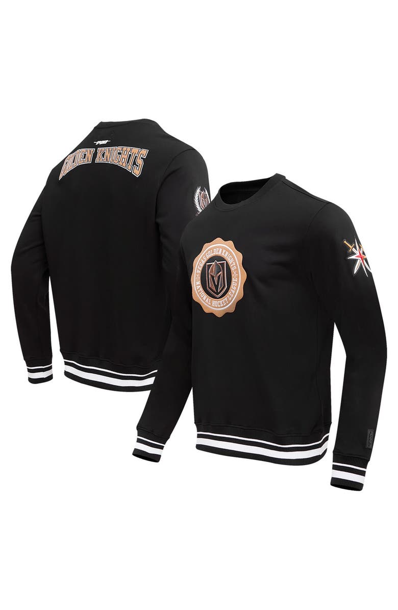 PRO STANDARD Men's Pro Standard Black Vegas Golden Knights Crest Emblem Pullover Sweatshirt, Main, color, Black