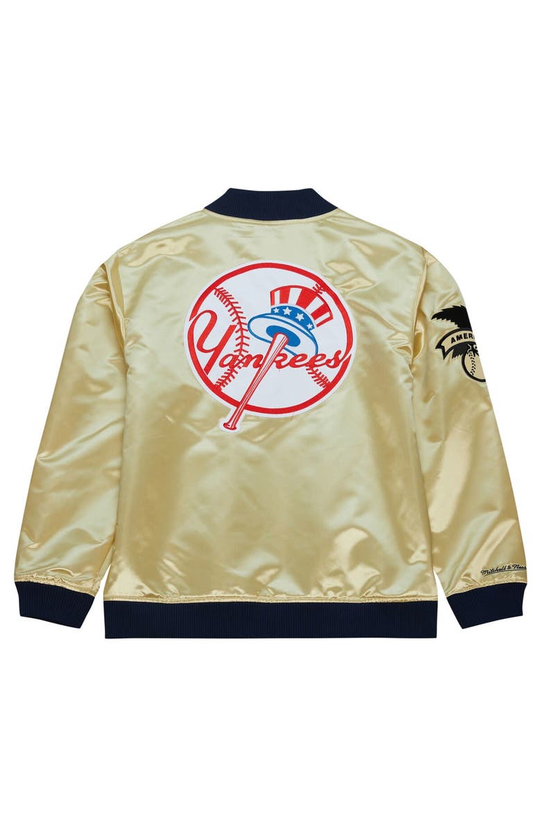 Mitchell & Ness Men's Mitchell & Ness Gold New York Yankees OG 2.0 Lightweight Satin Full-Zip Jacket, Alternate, color, 