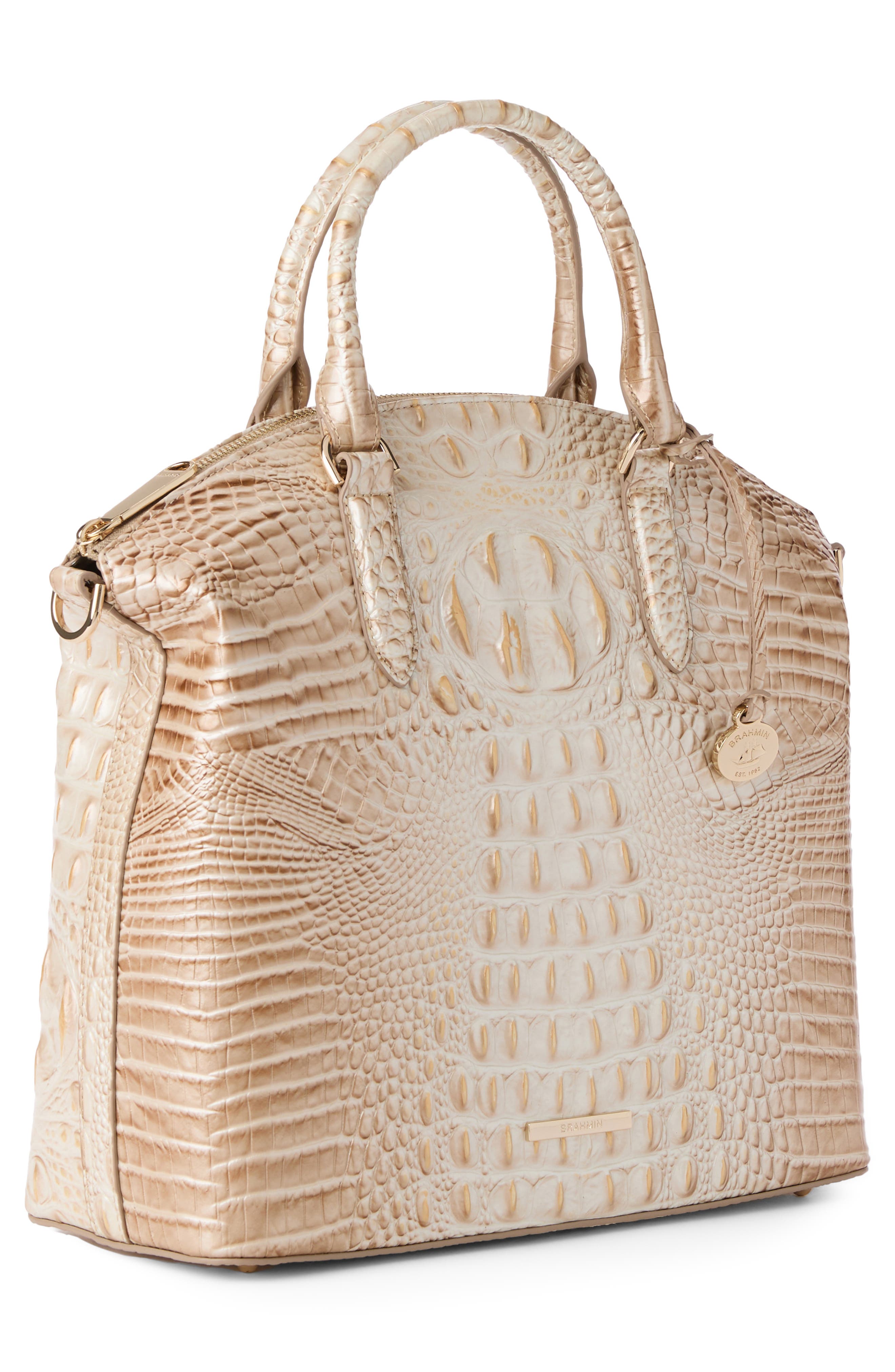 Large Duxbury Croc Embossed Leather Satchel, Alternate, color, CONTOUR
