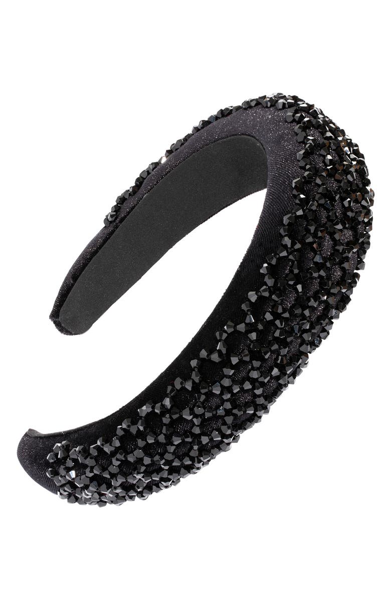 L. Erickson Madison Avenue Beaded Velvet Headband, Main, color,