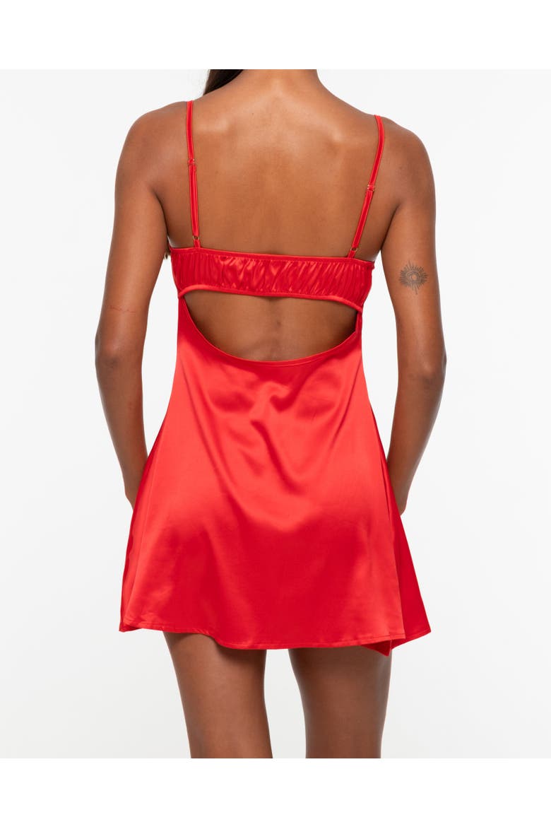Zaya Satin Babydoll, Alternate, color, Red
