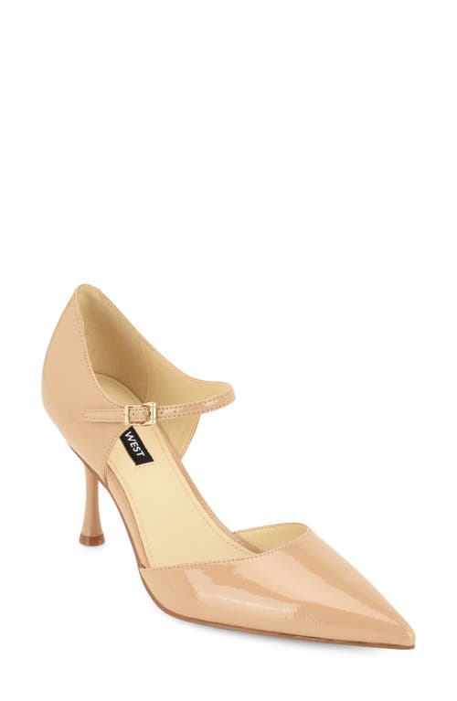 Nine West Piraye Faux Leather Mary Jane Pump In Light Natural